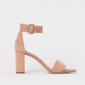 NWT H&M Leather Heel Sandals